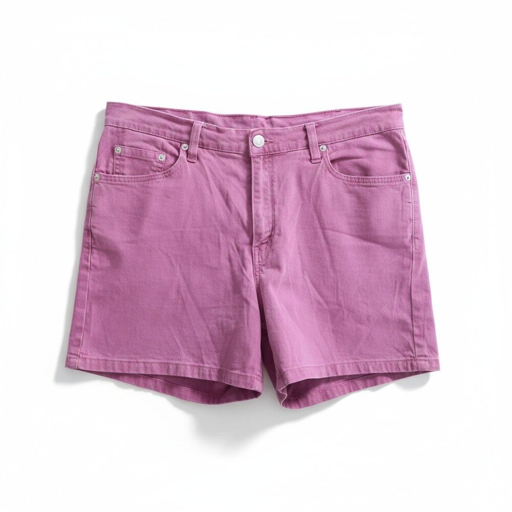 Vintage Levi's 555 Guy's Fit Pink Denim Shorts - Size 12 MIS, Made in Brazil